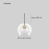Modern Glass Ball Pendant Light Dimmable for Dining Room