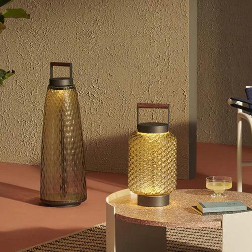 Hanging Glass Lantern Outdoor Floor lamps - Clowas