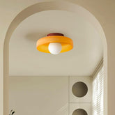 Nordic Round Glass Flush Mount Ceiling Light for Hallway