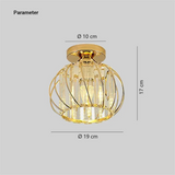 Modern Crystal Hallway Flush Ceiling Light, Long-Lasting