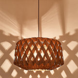 Contemporary Creative Woven Wood Pendant Light
