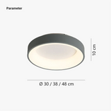 Modern Round Flush Ceiling Light Metal Dimmable for Bedrooms