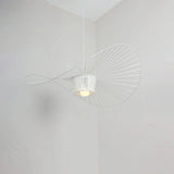 Modern Hat Pendant Light Fabric Shade Dimmable for Living Rooms