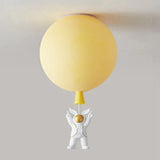 Balloon Astronaut Ceiling Light for Children, Anti Glare