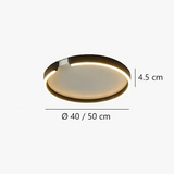 Modern Halo Flush Ceiling Light Dimmable Metal for Bedrooms
