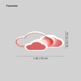 Cloud Flush Ceiling Light for Children, Blue Light Free