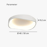 Contemporary White Ceiling Light with Wave Edge for Bedroom