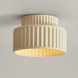 Minimalist Cream Vertical Striped Eye-Caring Ceiling Light