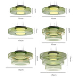 Italian Glass Amber Pendant Light for Dining Room