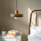 Glass Pendant Light Fitting Cream Style