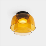 Nordic Multi-Layer Smoked Glass Flush Ceiling Light for Bedroom