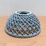 White Modern Pendant Light Grid Ceramic Design