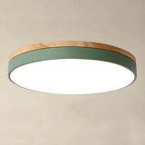 Nordic Circular Wooden Ceiling Lights for Bedroom