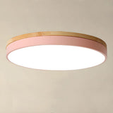 Nordic Circular Wooden Ceiling Lights for Bedroom
