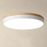 Nordic Circular Wooden Ceiling Lights for Bedroom