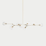 Bubble Branching Chandelier Mid Century Style Adjustable Glass for Living Room
