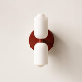 Cream Double Glass Inside Wall Lights