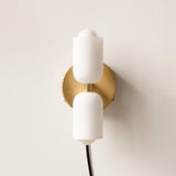 Cream Double Glass Inside Wall Lights