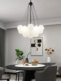 Nordic Chain Glass Orb Chandeliers for Living Room