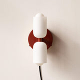 Cream Double Glass Inside Wall Lights