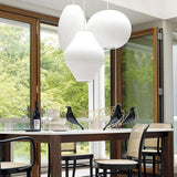 Nordic Ball Shape White Fabric Pendant Light
