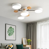 Nordic Style Disc LED Ceiling Light Dimmable Metal for Living Room