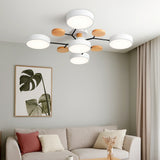Nordic Style Disc LED Ceiling Light Dimmable Metal for Living Room
