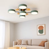 Nordic Style Disc LED Ceiling Light Dimmable Metal for Living Room