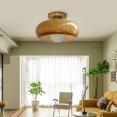 Vintage Glass Pendant Lights for Living Room