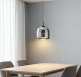 Modern Round LED Glass Pendant Light for Dining Table