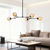 Bubble Branching Chandelier Mid Century Style Adjustable Glass for Living Room