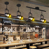 Black Industrial Rotatable Iron Ceiling Light for Restaurant