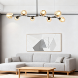 Bubble Branching Chandelier Mid Century Style Adjustable Glass for Living Room