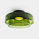 Nordic Multi-Layer Smoked Glass Flush Ceiling Light for Bedroom