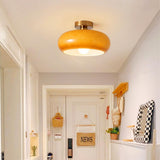 Vintage Persimmon Glass Pendant Light for Corridor