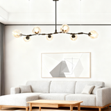 Bubble Branching Chandelier Mid Century Style Adjustable Glass for Living Room