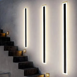 Outdoor Long Wall Light with IP65 Waterproof Black for Garage