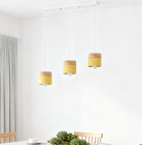 Nordic Wood Pendant Light Metal Height Adjustable for Dining Room
