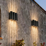 Modern Outdoor Up and Down Wall Light Aluminum Black for Exterior Wall, IP65