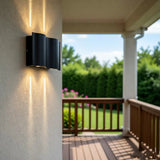 Modern Outdoor Up and Down Wall Light Aluminum Black for Exterior Wall, IP65