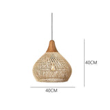 Wabi-Sabi Hollow Rattan Vintage Pendant Lights