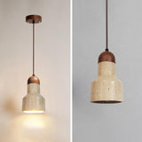 Yellow Cave Stone Wabi-Sabi Dining Table Light Pendant