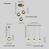 Modern Globe Glass Pendant Light Dimmable for Kitchen Island