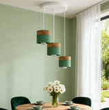 Nordic Wood Pendant Light Metal Height Adjustable for Dining Room
