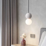 Nordic Concrete and Glass Pendant Light Dimmable LED for Bedside