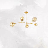 Bubble Branching Chandelier Mid Century Style Adjustable Glass for Living Room
