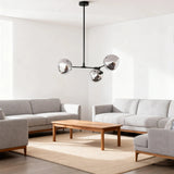 Modern Metal Chandelier Adjustable LED for Living Room