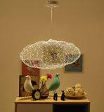 Modern Cloud Pendant Light Metal for Dining Rooms, Height Adjustable