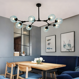 Bubble Branching Chandelier Mid Century Style Adjustable Glass for Living Room