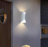 Exterior Up and Down LED Wall Light, Modern Curved Design, IP65